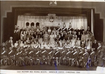 [ELIZABETH II — Lovely Tableau Vivant photo titled 'Old Mother Red Riding Boots', by Studio Lisa, Herts., | Sophie Dupré Autographs
