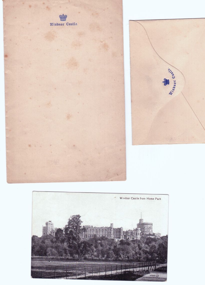 WINDSOR CASTLE — Blank Writing Paper and Envelope (Waterlow's) | Sophie Dupré Autographs