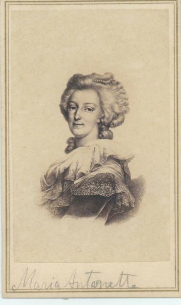 [MARIE ANTOINETTE — Unsigned carte de visite of a portrait | Sophie Dupré Autographs