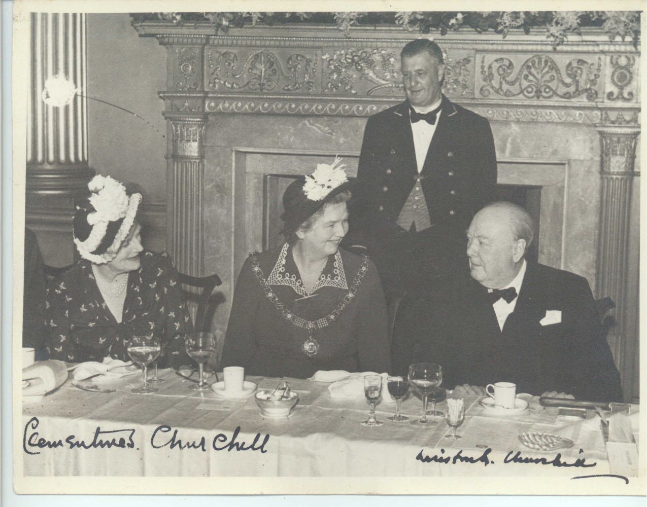 CHURCHILL — Superb photo signed by both | Sophie Dupré Autographs