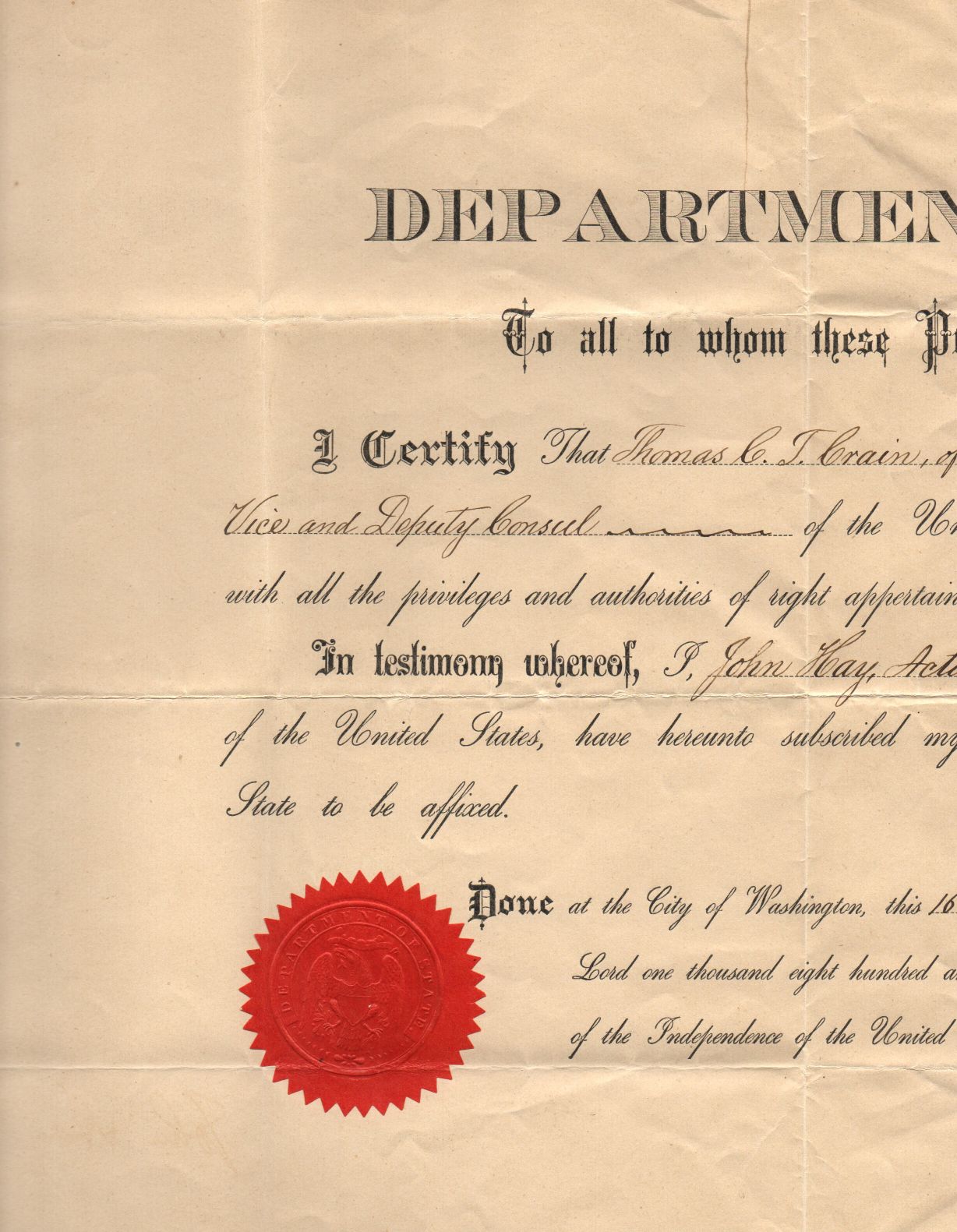 HAY — Fine Document signed | Sophie Dupré Autographs