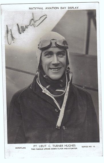 TURNER HUGHES — Postcard photo by Aerofilms signed in pencil | Sophie Dupré Autographs