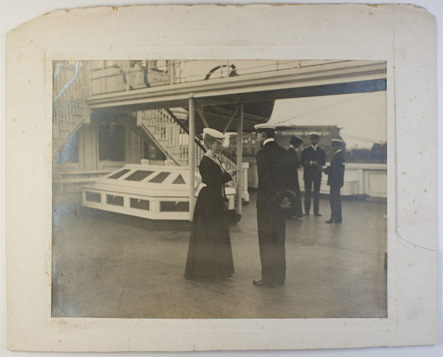 [ALEXANDRA — Large format unsigned photo of Queen Alexandra taken by Prince Edward, later Edward VIII, with his aunt Princess Victoria in the background | Sophie Dupré Autographs