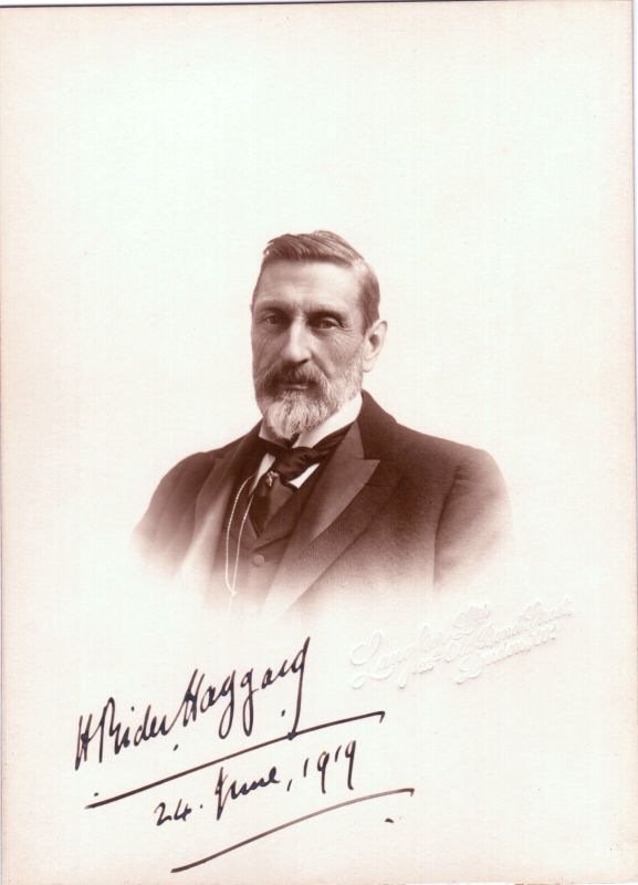 HAGGARD — Exceptional portrait photo by Langfier, boldly signed and dated | Sophie Dupré Autographs