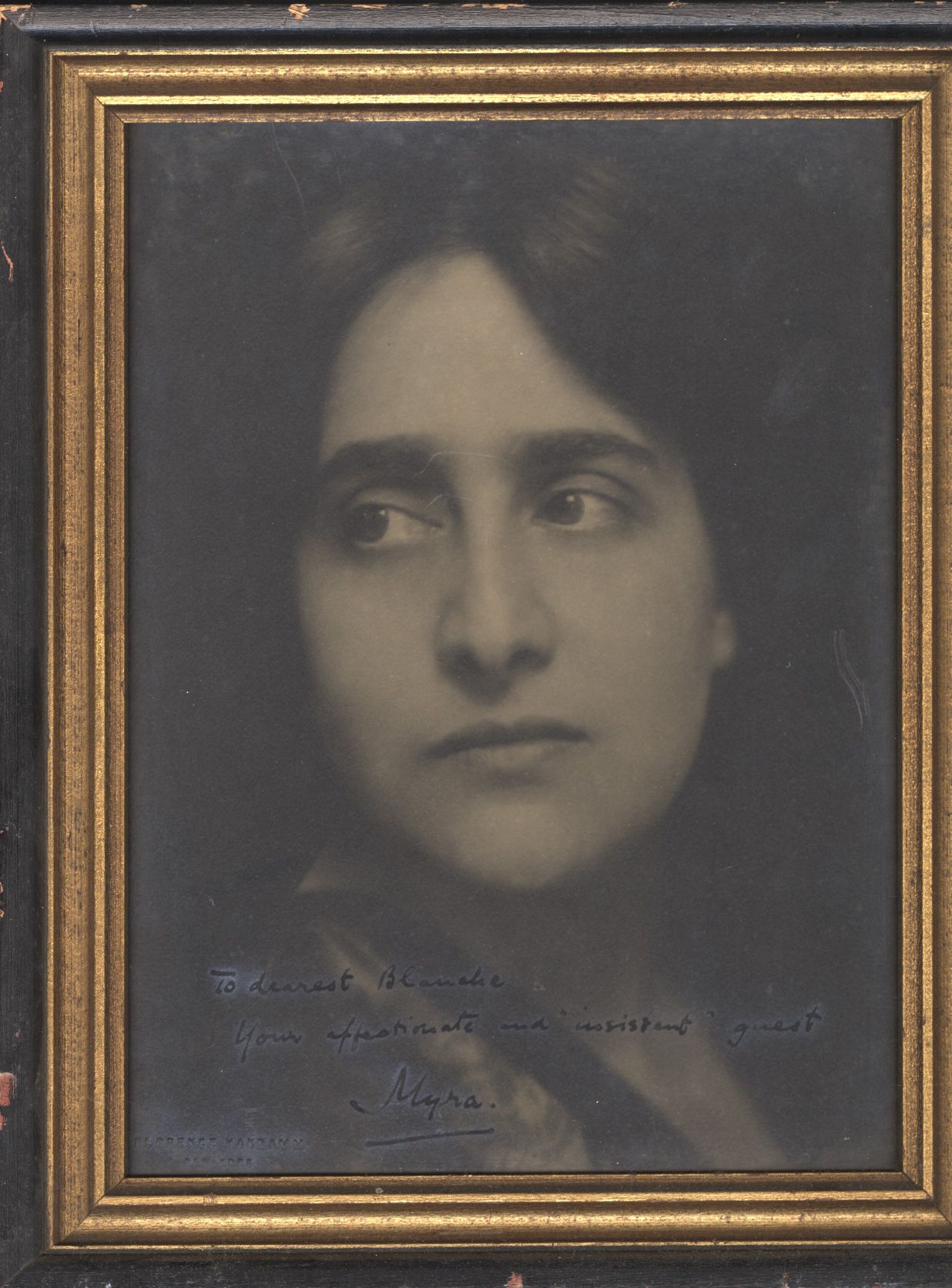 HESS — Fine portrait photo by Florence Vandamm, New York, signed Myra and inscribed | Sophie Dupré Autographs