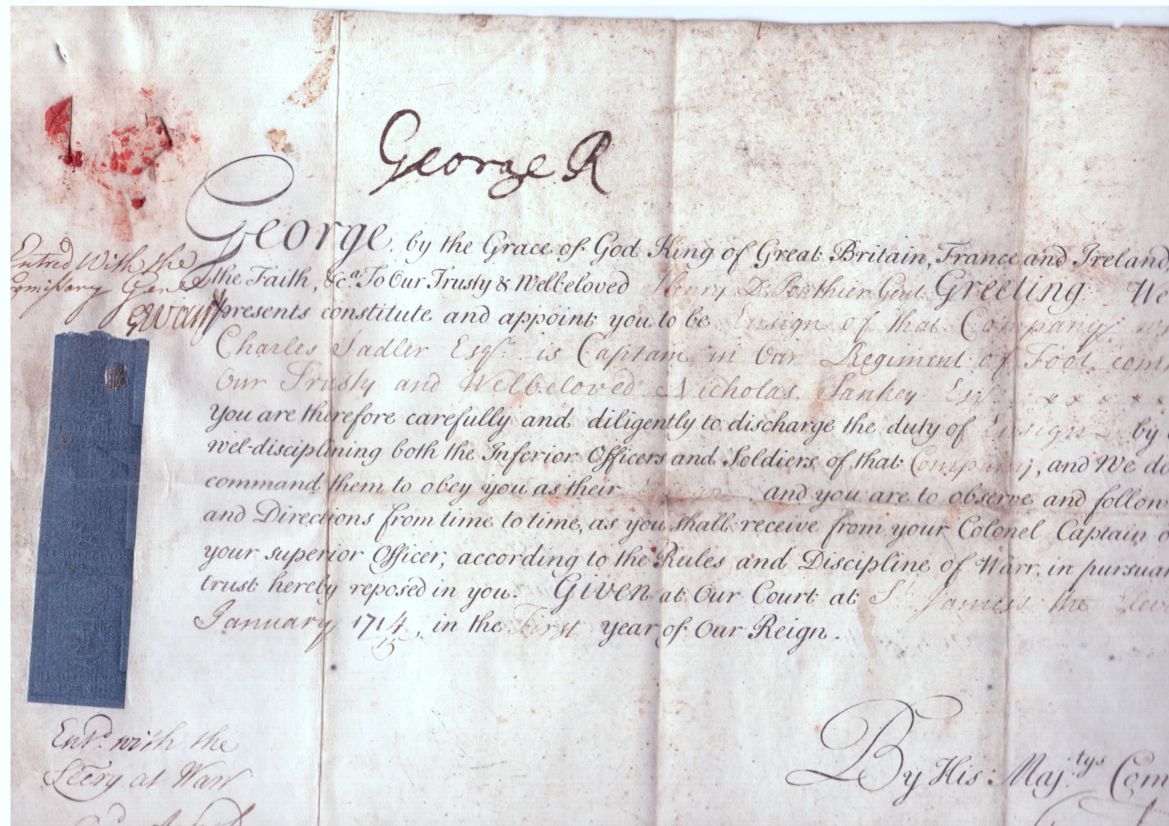 GEORGE I — Fine warrant Document boldly signed at the head | Sophie Dupré Autographs