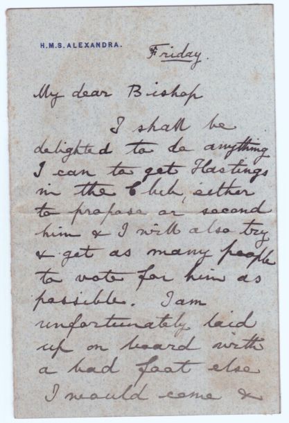 GEORGE V — Fine Autograph Letter Signed 'George' to 'My dear Bishop' | Sophie Dupré Autographs