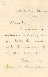 LONGFELLOW — Autograph Letter Signed to an unnamed correspondent, | Sophie Dupré Autographs