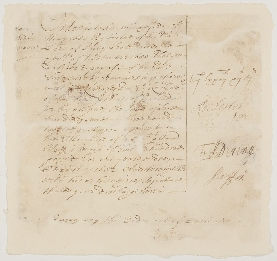 HYDE — Exchequer Document signed by the above, | Sophie Dupré Autographs