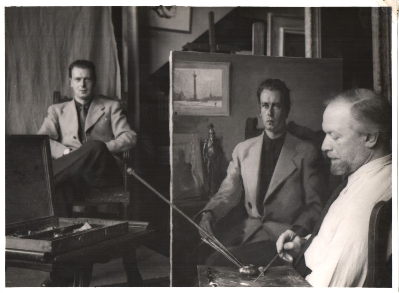 [VLADIMIR KIRILLOVICH — Collection of 7 unsigned photos relating to the painting of his portrait, | Sophie Dupré Autographs