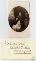 [ALBERT VICTOR — Lovely early carte-de-visite in an oval, | Sophie Dupré Autographs