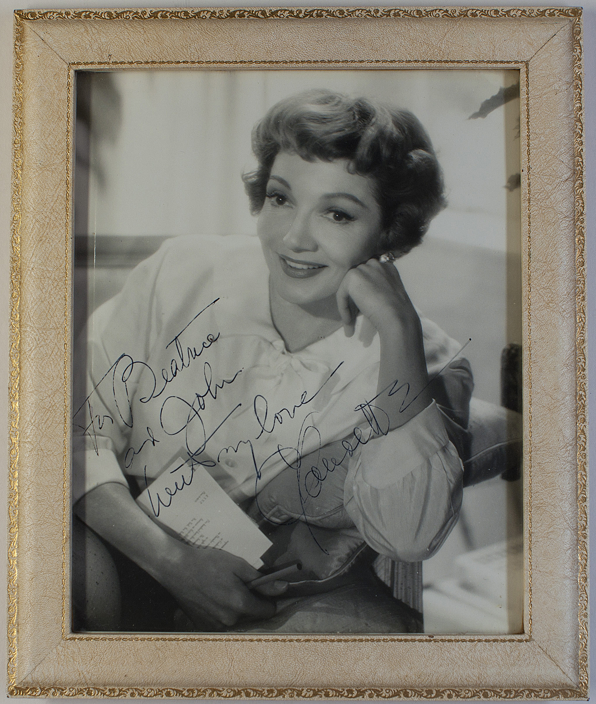 COLBERT — Fine presentation photo by John Engstead of Beverley Hills signed and inscribed | Sophie Dupré Autographs