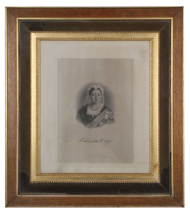 {VICTORIA — Fine engraving signed and dated underneath on the plate, | Sophie Dupré Autographs