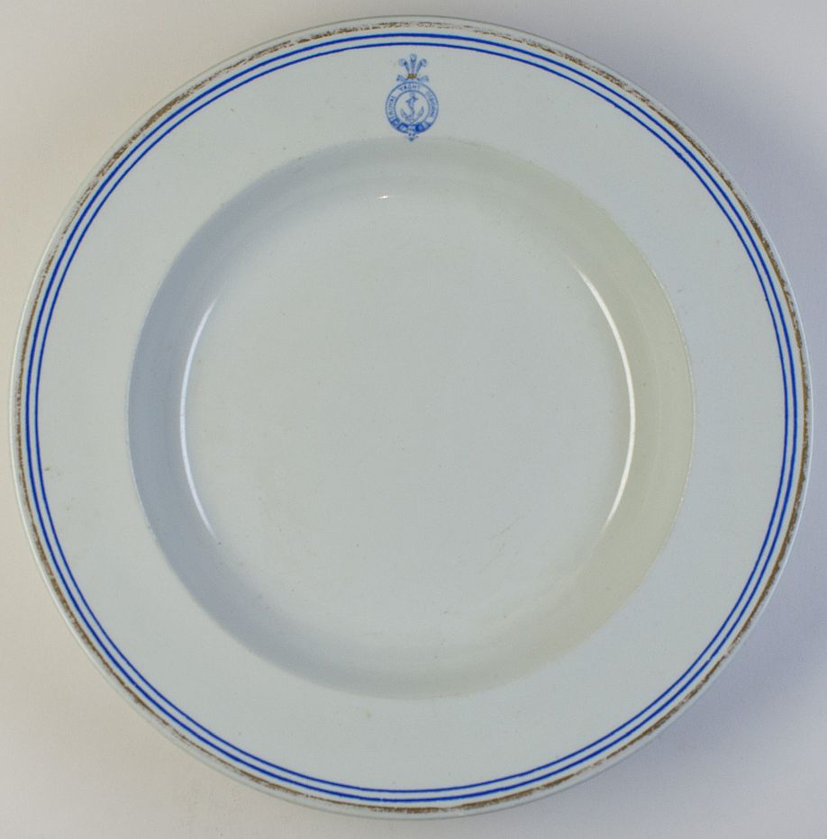 EDWARD VII — Glazed stoneware soup dish made by Royal Worcester for the Royal Yacht Osborne, | Sophie Dupré Autographs