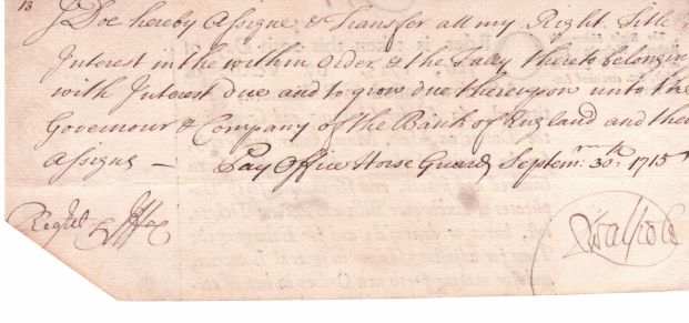 WALPOLE — Top Portion of a Document Signed by him on the verso, | Sophie Dupré Autographs