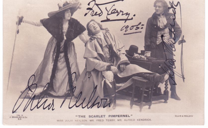 TERRY — Vintage postcard photo by Ellis & Walery, signed by all three | Sophie Dupré Autographs