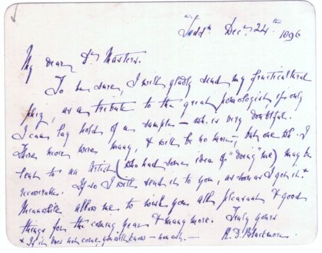 BLACKMORE — Autograph Letter Signed to Dr Masters | Sophie Dupré Autographs
