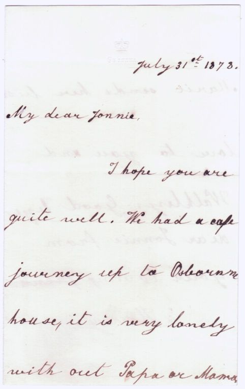 MAUD — Fine early Autograph Letter Signed ('Harry') to her nanny 'My dear Jonnie', | Sophie Dupré Autographs