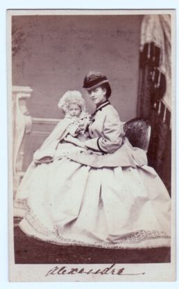 ALEXANDRA — Exceptionally rare signed carte de visite photo by Petersen of Copenhagen | Sophie Dupré Autographs