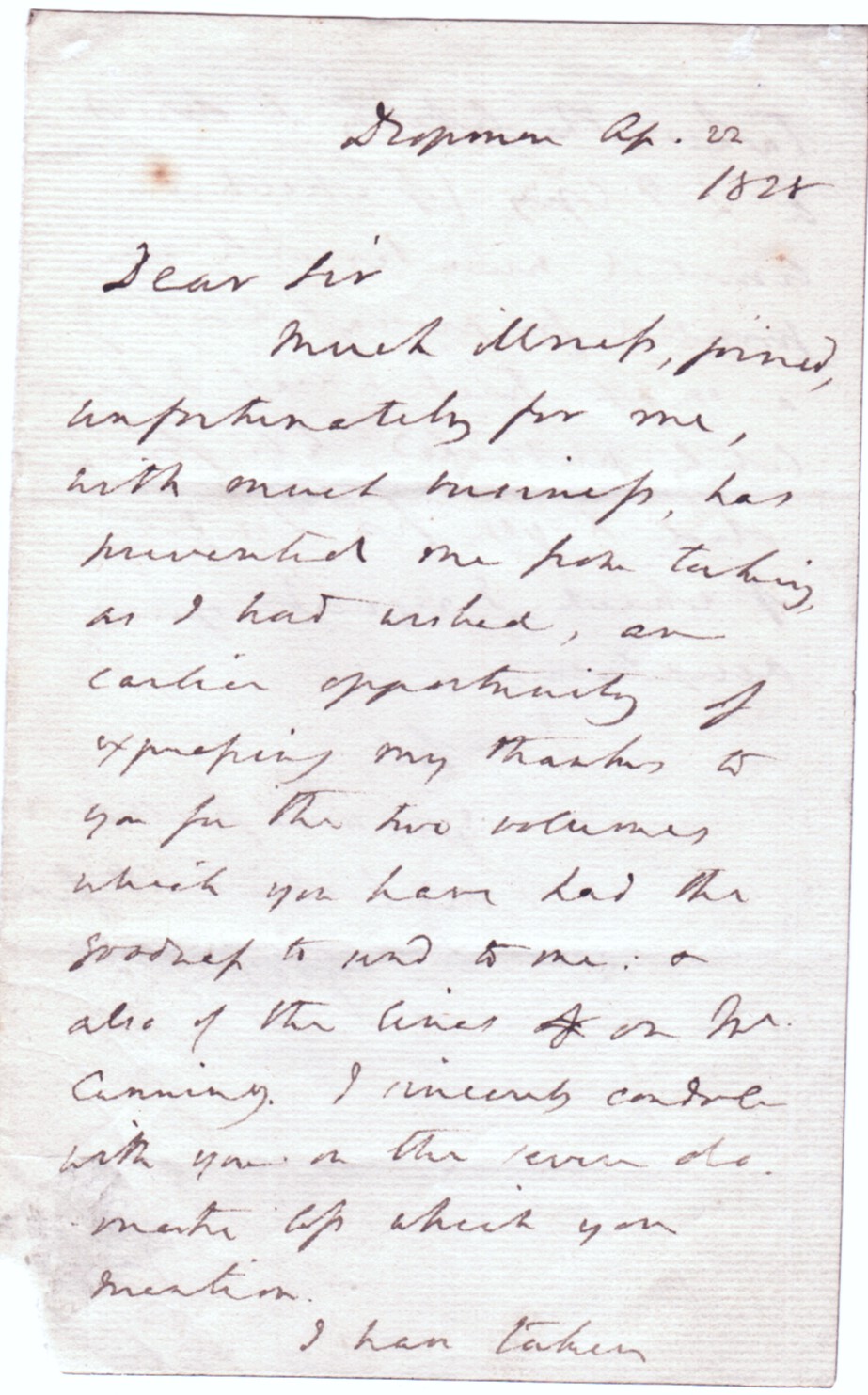 GRENVILLE — Fine Letter signed to an unnamed correspondent | Sophie Dupré Autographs