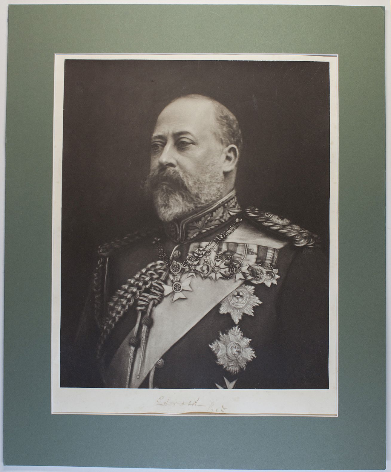 ALEXANDRA — Enormous pair of printed photographic Portrait signed 'Edward R & I' and 'Alexandra' | Sophie Dupré Autographs