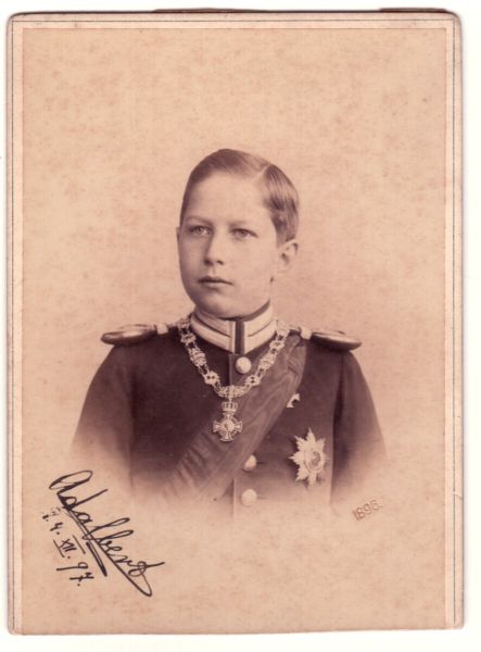 ADALBERT — Fine Cabinet Photo by Reichard & Lindner signed and dated | Sophie Dupré Autographs