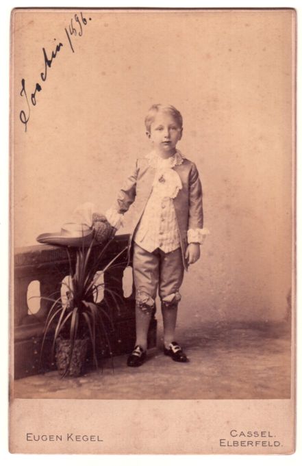 JOACHIM — Charming Cabinet Photograph by Eugen Kegel of Cassel & Elberfeld, identified in his mother's hand, | Sophie Dupré Autographs
