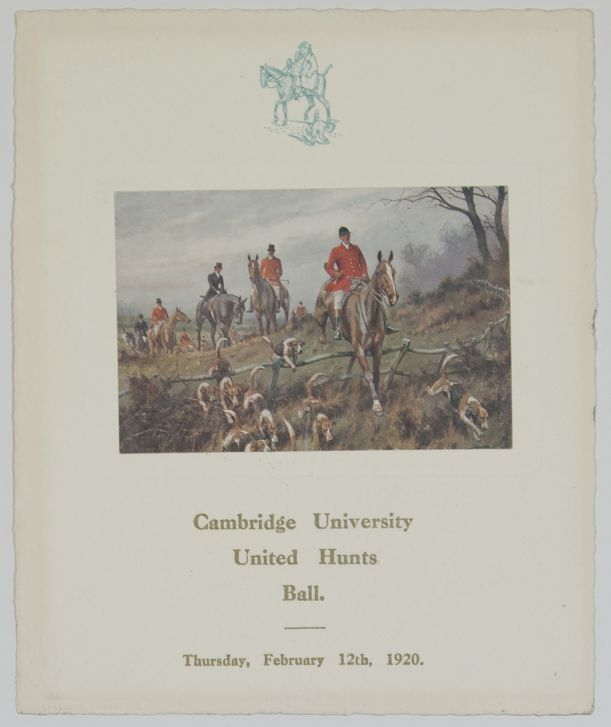 GEORGE VI — Menu for dinner at the Cambridge University United Hunts Ball signed by both Albert and Henry, | Sophie Dupré Autographs