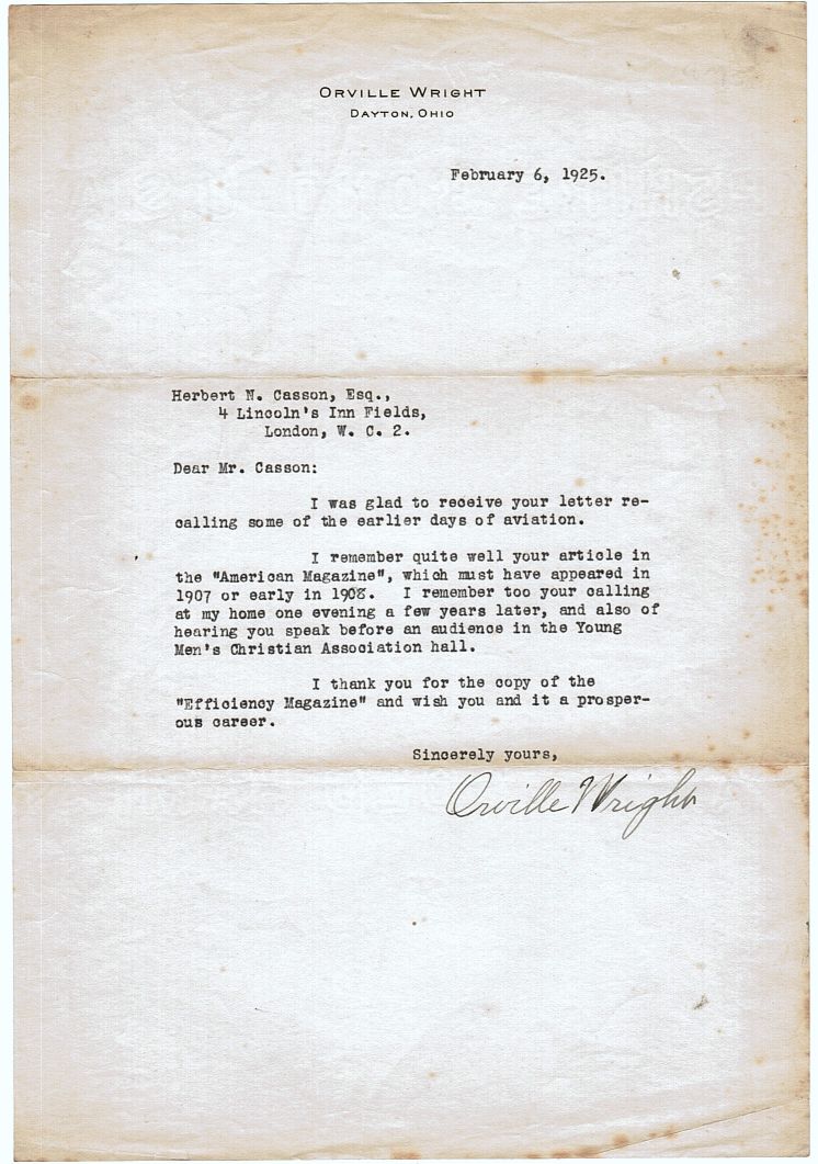 WRIGHT — Typed Letter signed to Mr Casson, | Sophie Dupré Autographs