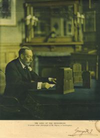 GEORGE V — Fine coloured photograph by The Times signed 'George R.I' | Sophie Dupré Autographs