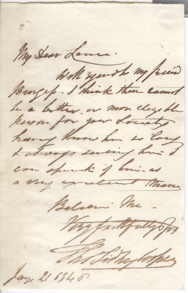 COOPER — Autograph Letter Signed to 'My dear Lane' | Sophie Dupré Autographs