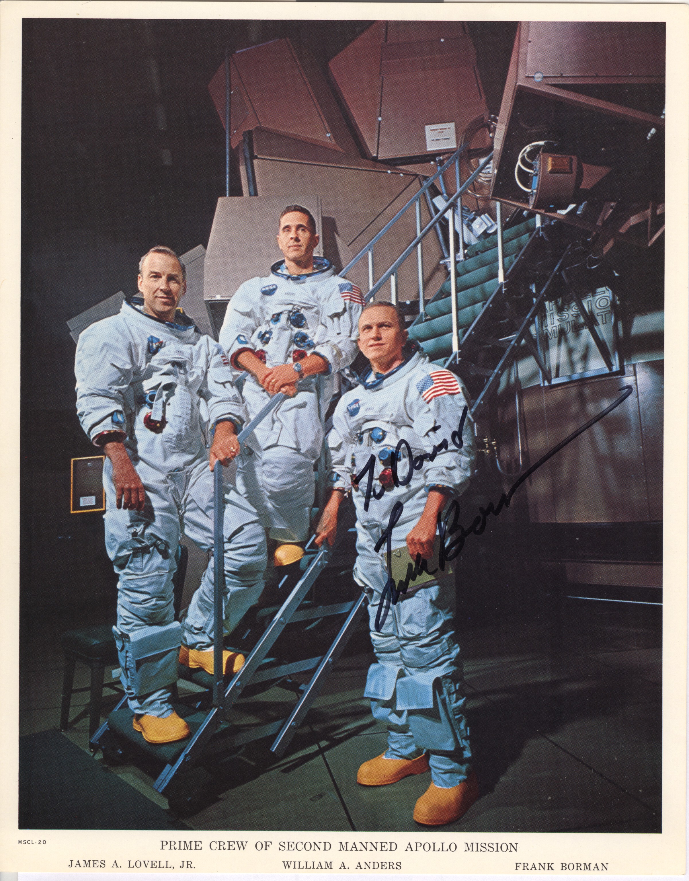 BORMAN — Fine large NASA coloured photo signed | Sophie Dupré Autographs