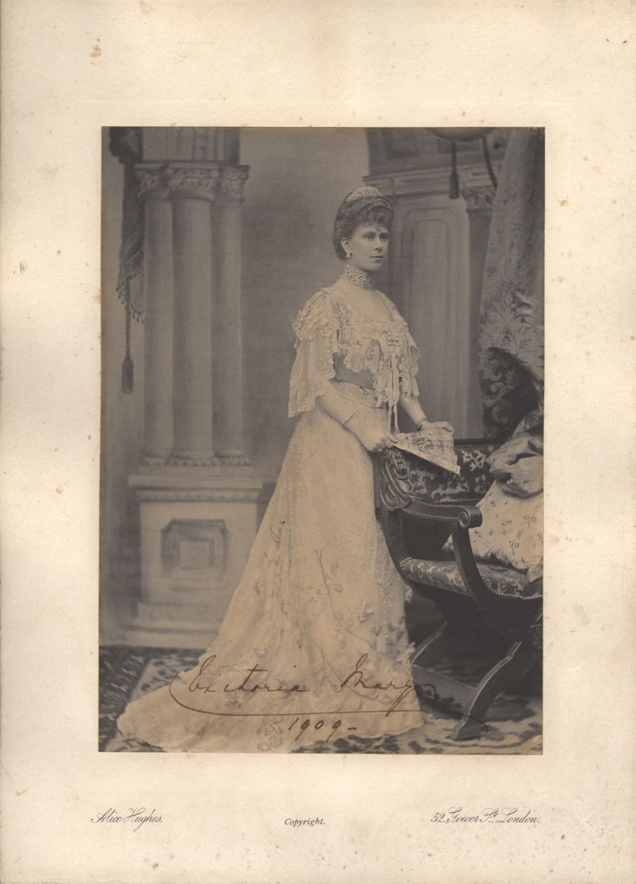 MARY — Delightful photo by Alice Hughes signed ('Victoria Mary') and dated, | Sophie Dupré Autographs