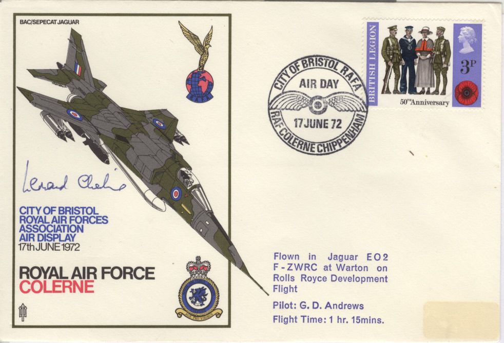 CHESHIRE — First Day Cover signed | Sophie Dupré Autographs