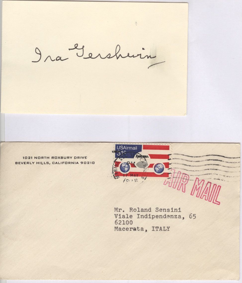 GERSHWIN — Fine signature | Sophie Dupré Autographs