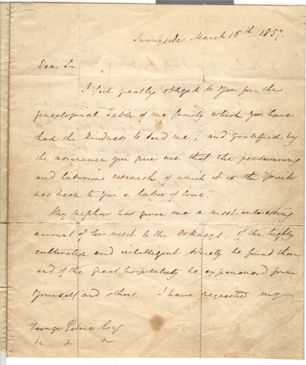 IRVING — Autograph Letter Signed to George Petrie | Sophie Dupré Autographs