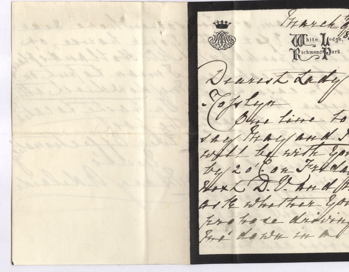 MARY ADELAIDE — Autograph Letter Signed to Dearest Lady Rosslyn | Sophie Dupré Autographs