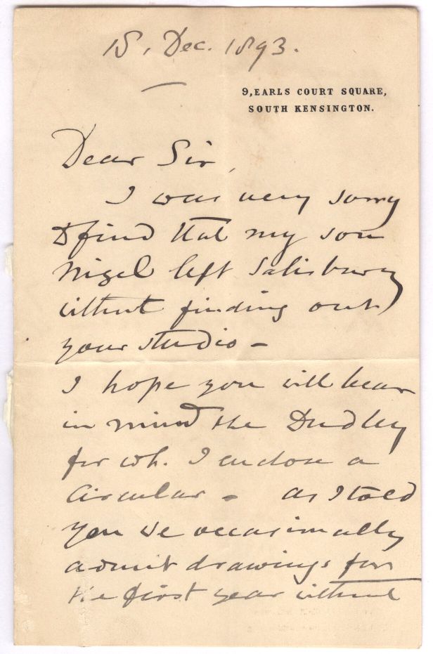 SEVERN — Autograph letter signed to an unnamed correspondent | Sophie Dupré Autographs