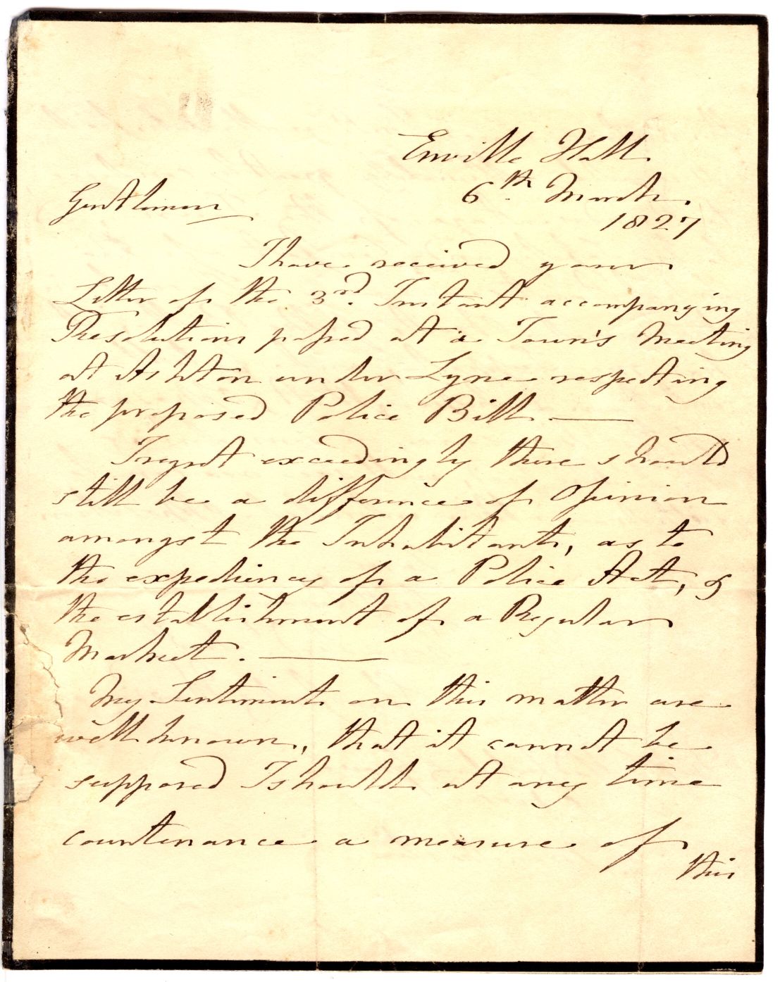 BOOTH-GREY — Autograph letter to his solicitors Messrs Hadfield & Grave | Sophie Dupré Autographs