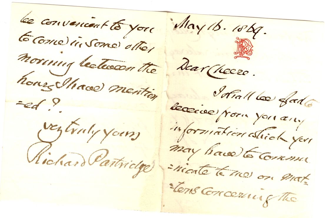 PARTRIDGE — Autograph letter signed to 'Dear Cheeze' | Sophie Dupré Autographs