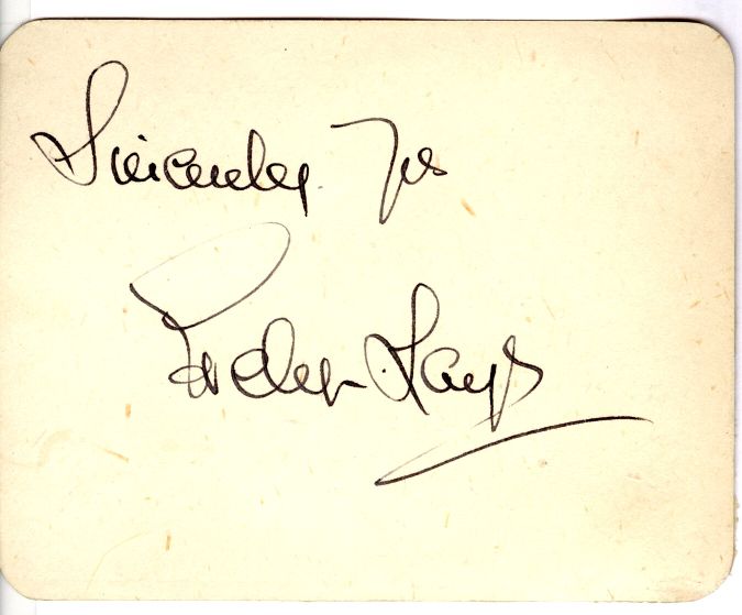 LAYE — Fine signature on card, | Sophie Dupré Autographs