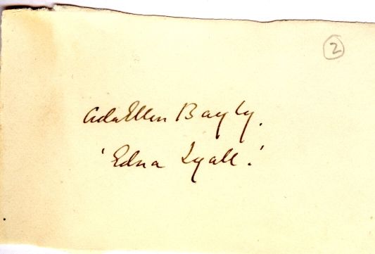 BAYLY — Fine signature Ada Edna Bayly | Sophie Dupré Autographs