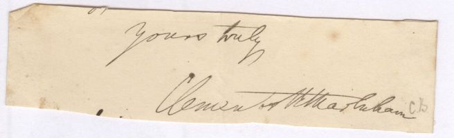 MARKHAM — Signature and subscription from an Autograph Letter Signed | Sophie Dupré Autographs