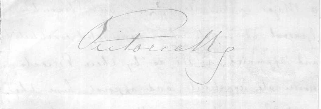 VICTORIA — Fine signature | Sophie Dupré Autographs