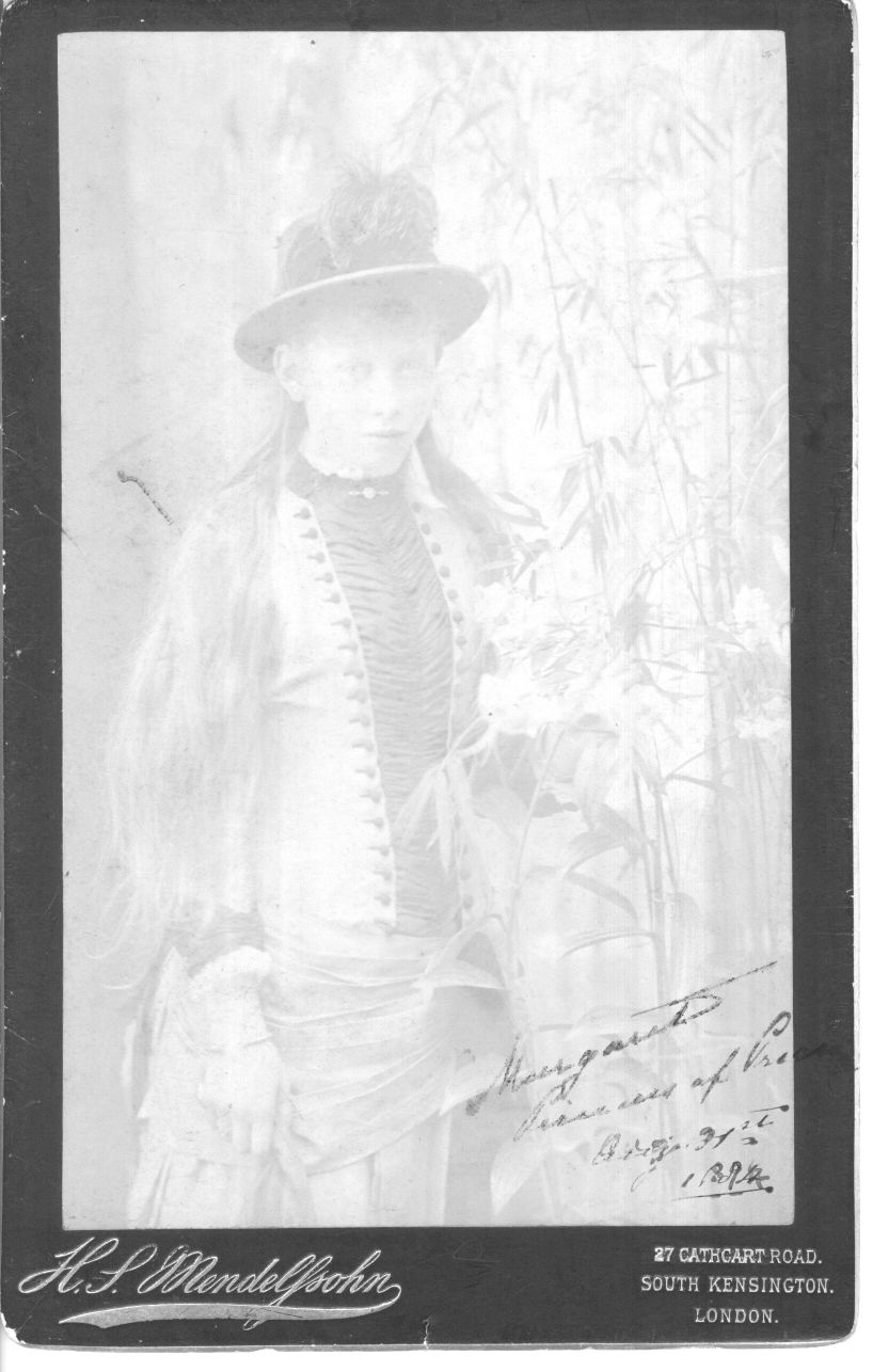 MARGARETE — Superb Royal cabinet photo by H. S. Mendelssohn signed and inscribed | Sophie Dupré Autographs