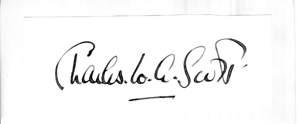 SCOTT — Fine bold Signature on a slip of paper | Sophie Dupré Autographs