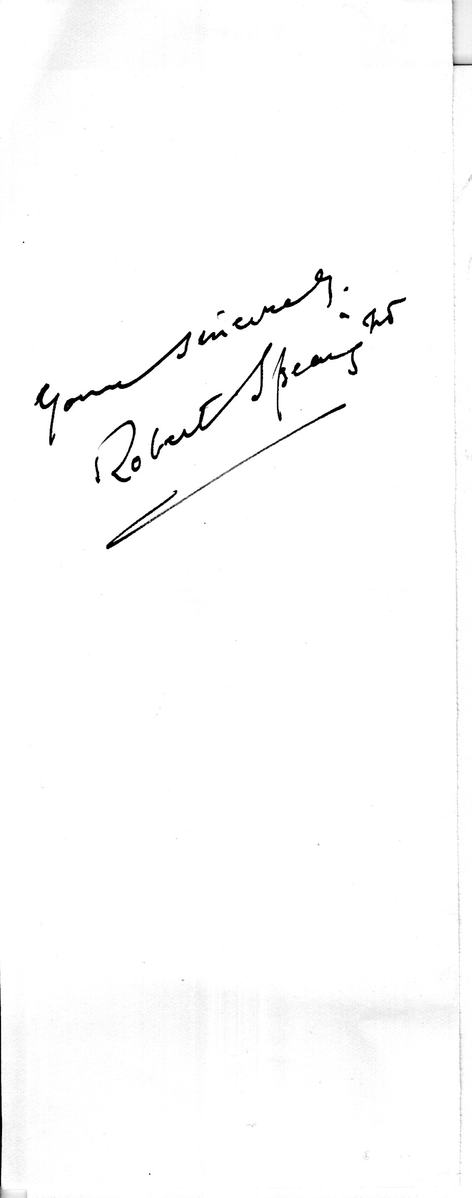 SPEAIGHT — Signature and inscription | Sophie Dupré Autographs