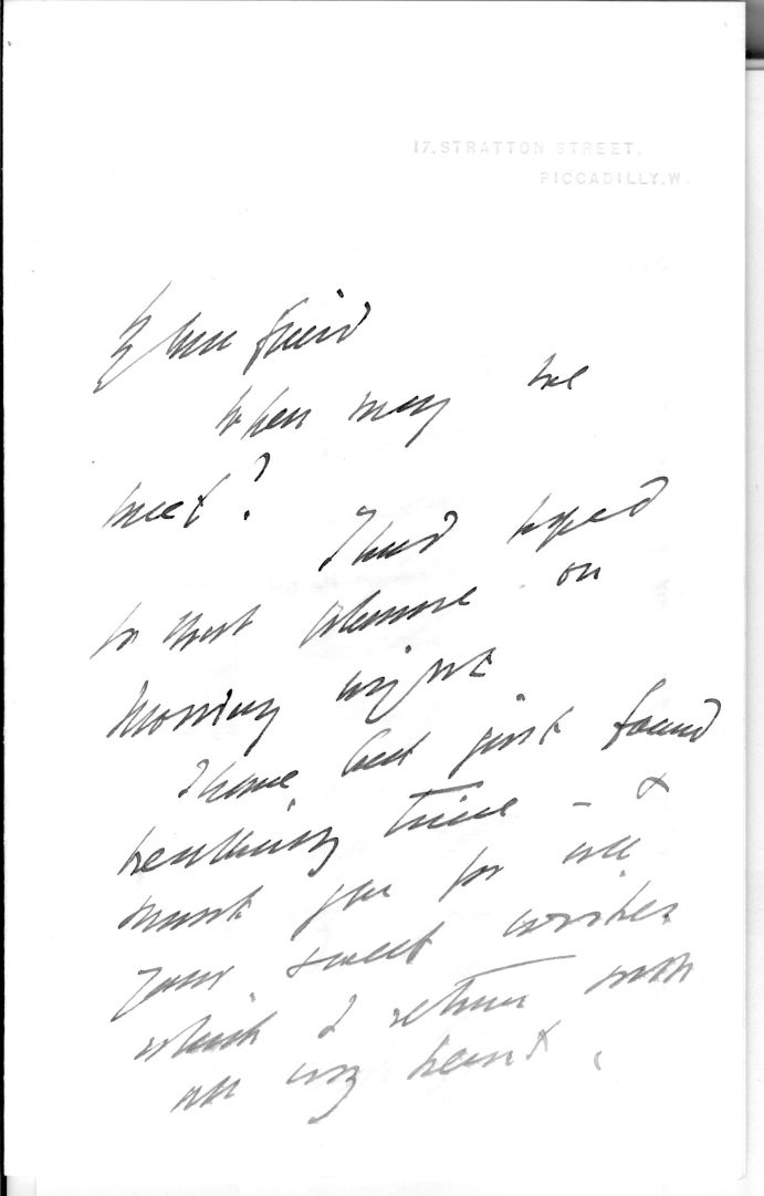 IRVING — Autograph Letter Signed to My dear Friend possibly Sarah GRAND | Sophie Dupré Autographs