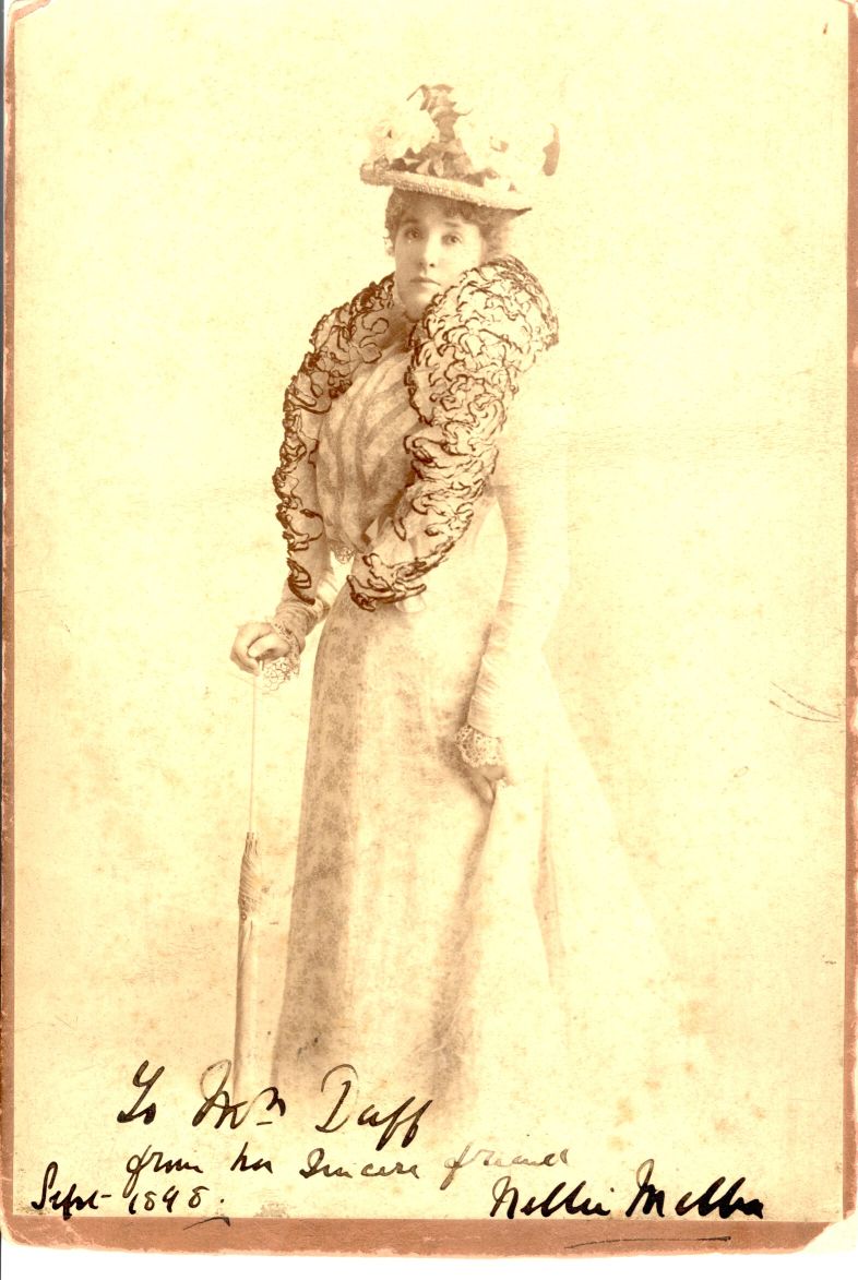 MELBA — Fine Royal Cabinet photo by Reutlinger signed and inscribed | Sophie Dupré Autographs