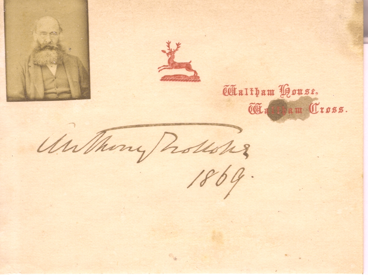 TROLLOPE — Fine signature and date | Sophie Dupré Autographs